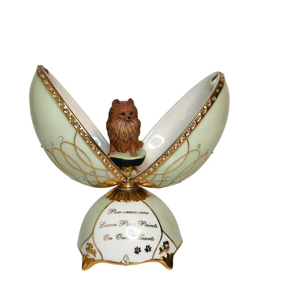 Heirloom Porcelain Other - Heirloom Porcelain Faithful Friend Musical Egg Pomeranian Limited 2006